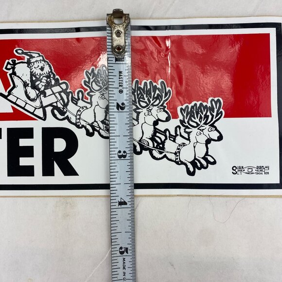 Vintage Santa Is A Teamster Christmas Bumper Sticker - Picture 11 of 11